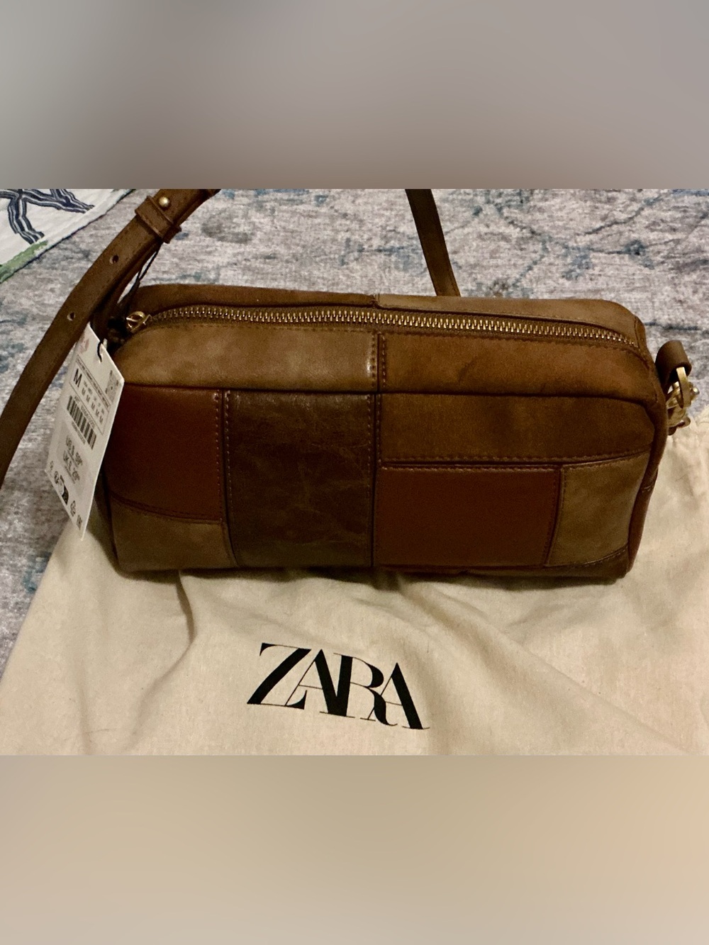 NWT Zara patchwork handbag